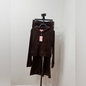 Juicy Couture Brown Sugar Velour Tracksuit Set
